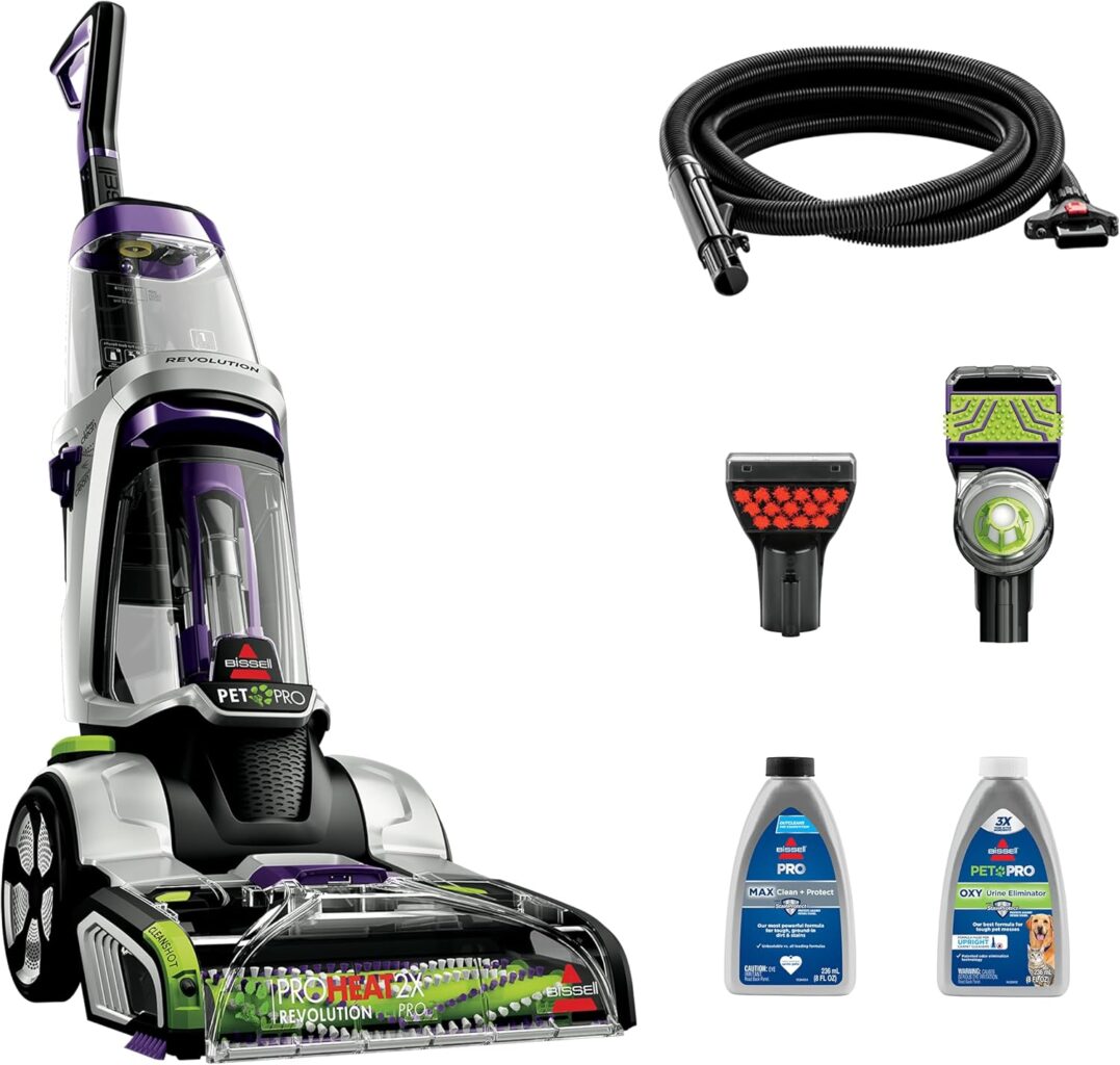 BISSELL ProHeat 2X Revolution Pet Pro Plus Carpet Cleaner, 3588F | Dual Dirt Lifter Powerbrush; hose & tool attachment; pet upholstery tool; upright deep cleaner