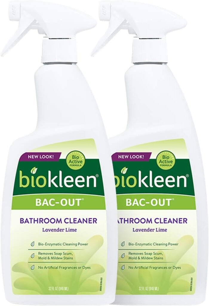 Biokleen Bac-Out Natural Bathroom Cleaner – 2 Pack – Enzyme Professional Strength, Enzymatic Cleaner for Bathroom, Eco-Friendly, Plant-Based, No Artificial Fragrance – Packaging May Vary